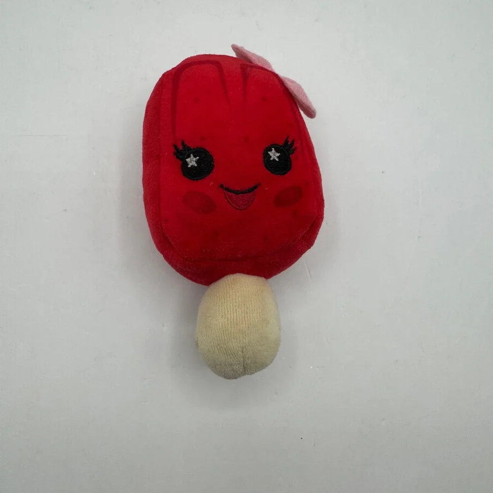 Disney Wishables Plush Strawberry Ice Pop Red Popsicle Parks Food Treat Toy